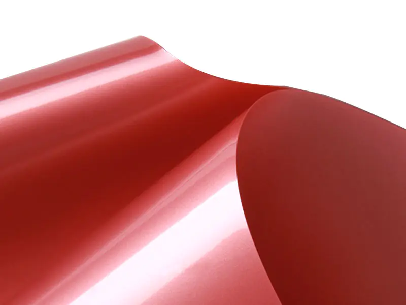 Červená PVC strečová stropná fólia-12