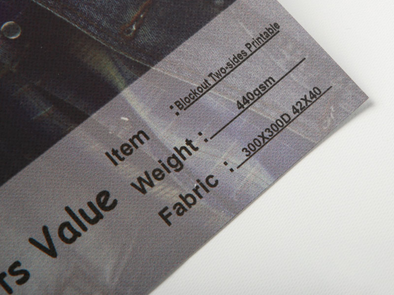 440 g/m2 Obojstranne potlačiteľná zatemňovacia PVC stropná fólia
